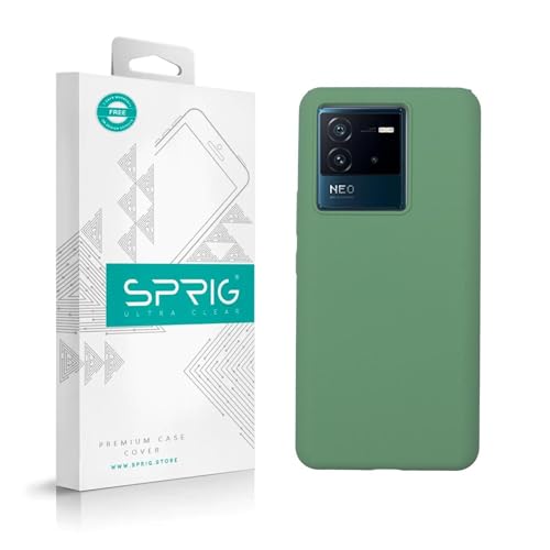Image of SPRIG Compatible with iQOO Neo 6 5G Premium SilkTone Back Cover Drop Tested Shock Proof Mobile Case for Men, Women, Boys and Girls with Camera Protection (Mint Green)