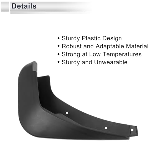 Image of X AUTOHAUX 1set Front and Rear Mud Flaps Splash Guards Mud Guards for Mazda 2(Hatchback) 2008-2014 W /Mount Accessories