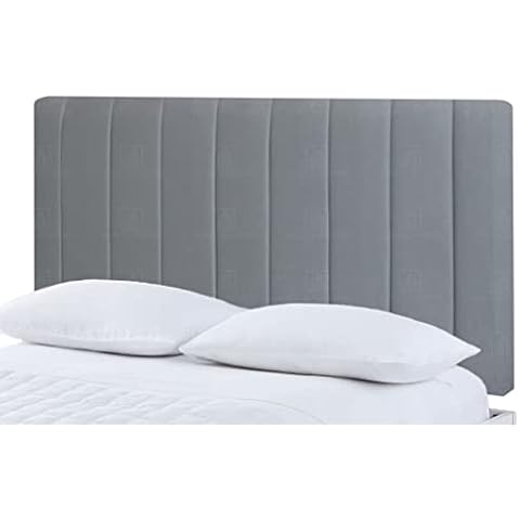 Portland Headboard Divan Bed Bedroom Decor Hotel Furniture Plush Velvet Fabric (Grey, 3ft Single) Cover