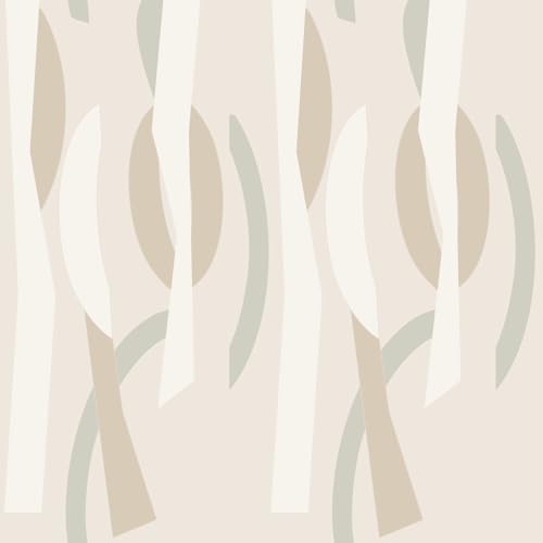 Kitico Modern Neutral Peel and Stick Wall Paper,Brown Geometric Self Adhesive Wallpaper for Bedroom Living Room Bathroom, Renter Friendly Removable Waterproof Wallpaper 17.3" x 78.7"