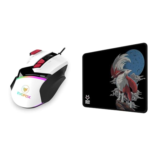 Image of EvoFox Blaze Programmable Gaming Mouse with Gaming Grade Sensitive DPI 200-12800 + EvoFox Falcon X35 Gaming Mouse Pad with Micro-Textured Speed Surface (PowerPlay Mouse-Mousepad Combo)