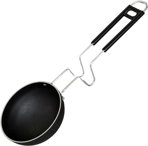Image of Pre-Seasoned Cast Iron Tadka Pan (12 cm, 0.35L) | Heavy Duty Tempering Pan for Dal, Spices & Seasoning | Gas & Induction Compatible | 100% Toxin-Free