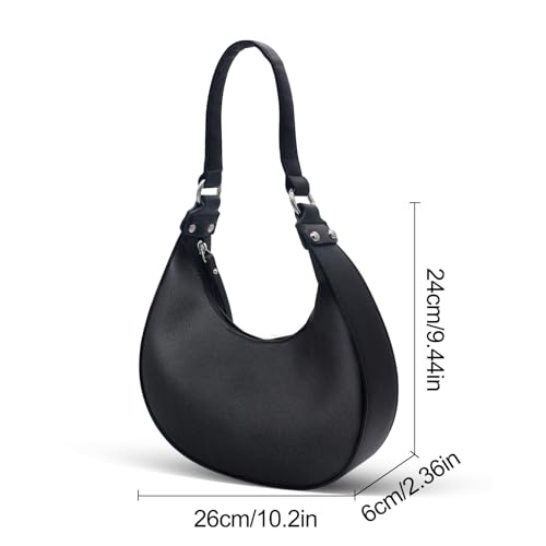 Small Shoulder Bags for Women，Leather Crescent Shoulder Bag Cute Underarm Purse for Night Out or Day Time2