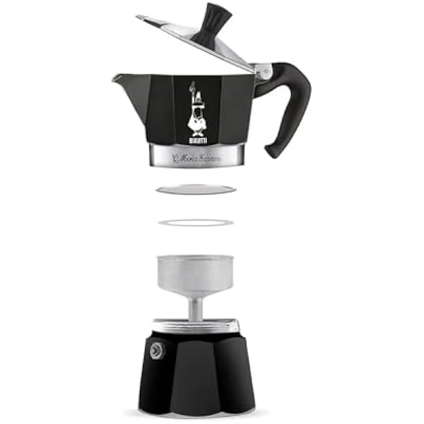 Bialetti – Moka Express: классическая кофеварка для приготовления настоящего итальянского кофе, на 6 чашек (270 мл), алюминиевая, черная