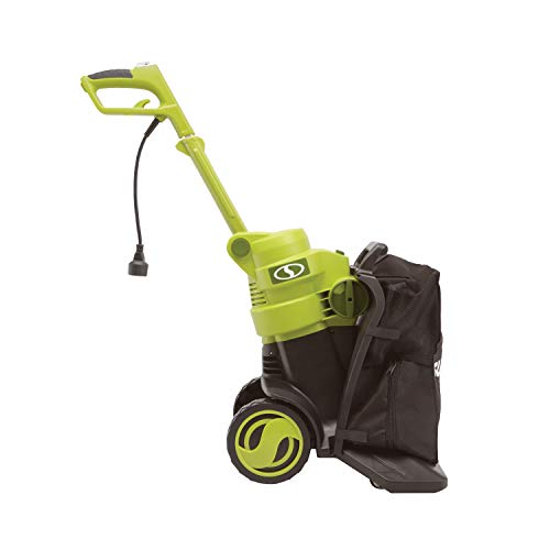 Sun Joe SBJ803E 14-Amp Walk Behind Outdoor Corded-Electric Vacuum Blower + Mulcher, Green