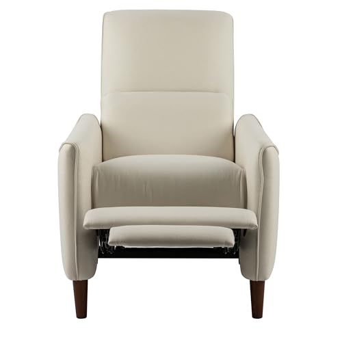 Sillón reclinable empujable tela beige miniatura 4