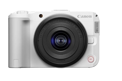 Image of Canon EOS R50 V Mirrorless Camera Kit with RF-S14-30mm F4-6.3 is STM PZ Lens - White | 24.2 MP APS-C Sensor, 4K Video, Compact Design