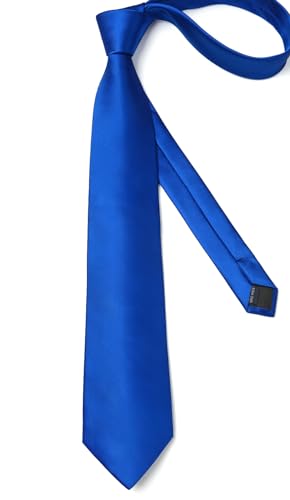 Image of Enlision Mens Ties Solid Color Satin Necktie Ties for men Handkerchief Cufflinks Pocket Squares for Wedding