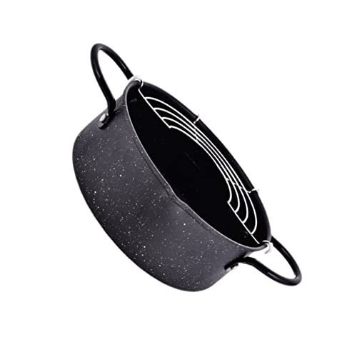 Alipis Stainless Frying Pan Iron Multifunctional Deep Fryer Chicken Cooker Cookware for Home Kitchen Easy Clean Store