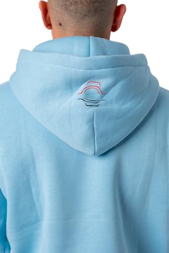 Sweat à capuche décontracté bleu clair taille M vêtement logo minimaliste