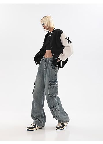 Baggy Jeans Y2K Emo Denim Pant with Side Pocket Hippie Cargo Gothic Alt Parachute Streetwear Grunge Tripp Clothing3