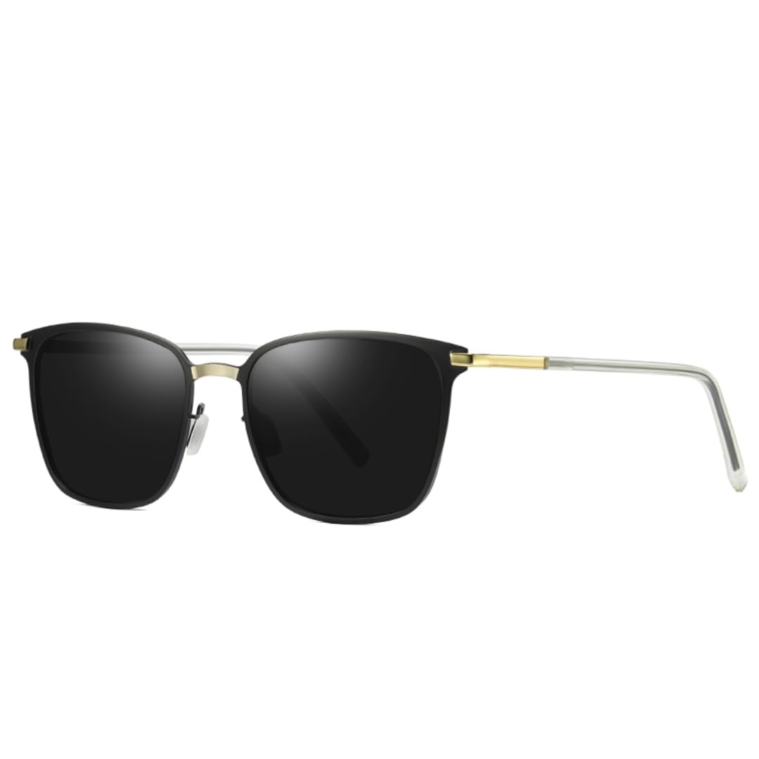 Metall-Sonnenbrille mit polarisierenden Gläsern, UV-Schutz 400, für Damen und Herren, geeignet für Nachtfahrten, Strand und Fahrrad.