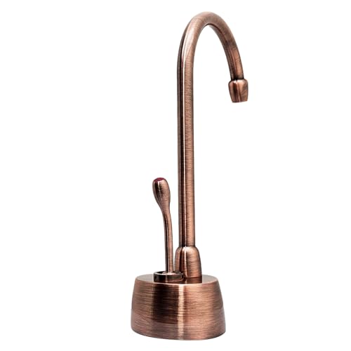 Image of Westbrass A271H-11 Velosah 9 inch 1-Handle Hot Water Dispenser Faucet with Thermostatic Hot Water Tank, Antique Copper