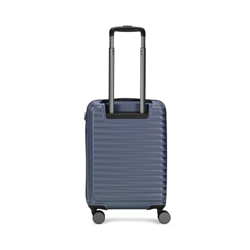 Image of Skybags Plastic Trunk Cabin Trolley Bag, 55cm | Small Hardsided Luggage with Smooth 8 Spinner Wheel & TSA Lock | Suitcase for Travel | 5-Year International Warranty (Navy)