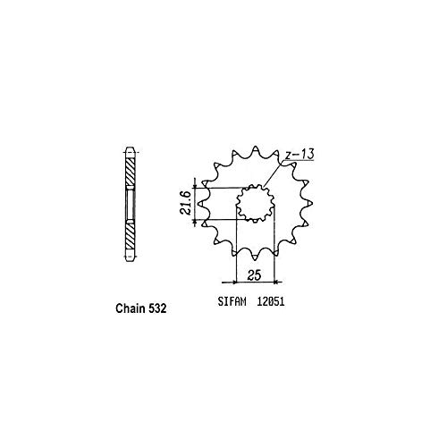 Pignon Suzuki - 532-15 Dents - Similaire JTF440 - Made in Germany Cover