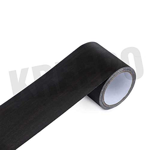 Image of KREEPO Waterproof Waist Line Wall Sticker Self Adhesive Baseboard Wallpaper Border Roll Decals Home Decor Film (Size 4Inch x 30m) (Wood-14)