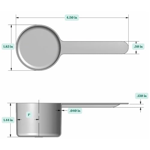 Image of 53 mL (1.8 Oz. | 3.58 Tablespoon) Long Handle Plastic Measuring Scoop for Coffee, Protein Powder, Pet Food, Spices, Grains, Dry Goods - Food-Grade BPA-Free (Pack of 100)