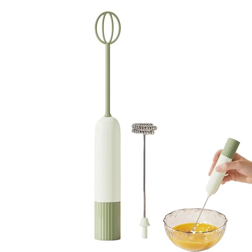 Espumador de Leche - Mezclador Espumador Con 2 Cabezales | Batidor Eléctrico Desmontable - Para Leche Café Chocolate Caliente y Preparaciones Culinarias Caseras
