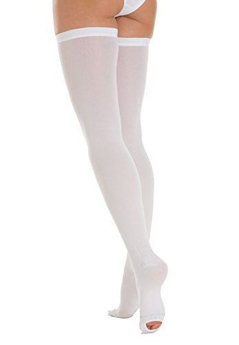 Relaxsan Antiembolism M2370A (White, M) Anti-embolism hold up stockings with inspection hole - K1-18-23 mmHg - Image 3