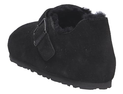 Birkenstock Unisex London Shearling Suede Shearling Black Shoes 10 W / 8 M US3