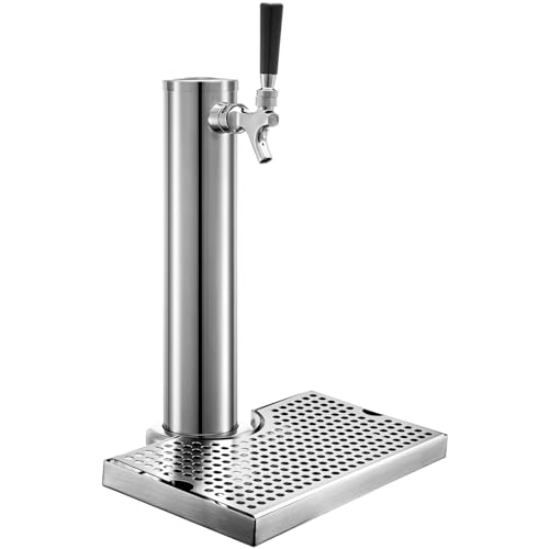 GHHZML Tirador De Cerveza para Casa Torre de Cerveza, Grifo unidireccional con Bandeja de Goteo, Columna de Grifo único de Acero Inoxidable, Accesorios de Barra dispensadora de Bebidas y Vino