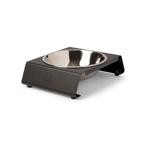 Impact Dog Crates Impact Aluminum Dog Bowl Stand (Single) – Elevated Feeding Station with Removable Stainless Steel Bowls, Durable and Rust-Resistant