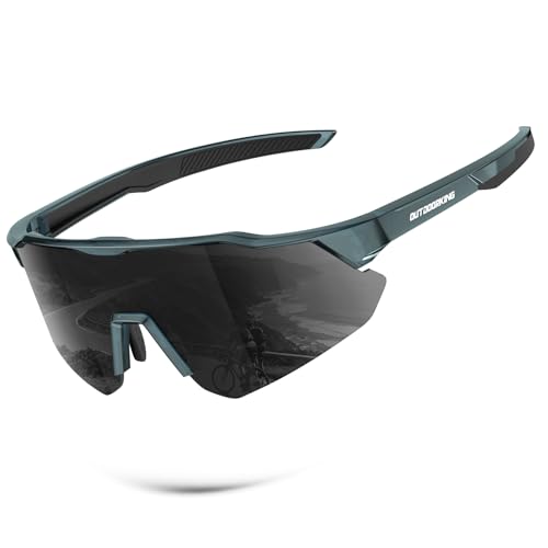 OUTDOORKING Polarized-Sunglasses-Men Sports Sun-Glasses Mens-Sunglasses: UV400 Protection for Cycling Fishing Golf