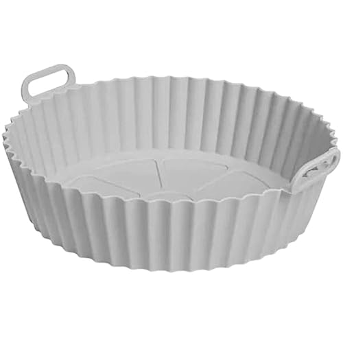 Mimo Style Forma Silicone Redonda Protetor AIR FRYER Antiaderente Cinza