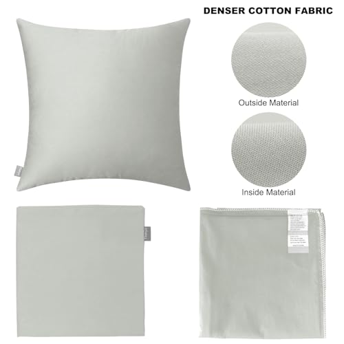 4-Pack 100% Cotton Comfortable Solid Decorative Throw Pillow Case,Thmyo Square Cushion Cover Pillowcase Sublimation Blank Pillow Covers DIY Throw Pillowcase for Sofa Bedroom(24x24 inch/ 60x60cm,Grey) by Thmyo - Image 8