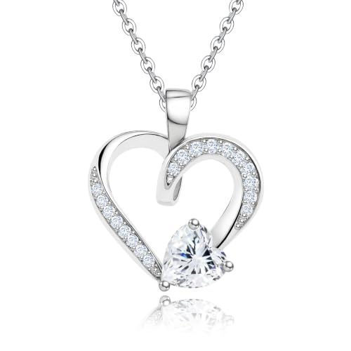 Image of Sterling Silver Pendant Necklace Charms Hypoallergenic Fashion Jewelry Dainty Valentines Day Birthday Gift for Women