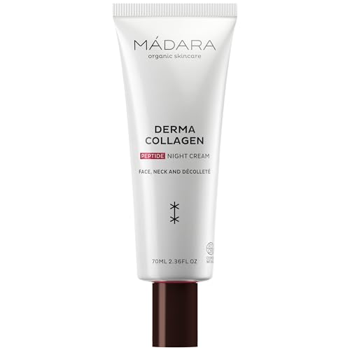 MADARA Organic Skin Care DERMA COLLAGEN Night Source Sleeping Cream – Feuchtigkeitsspendende und straffende Nachtcreme mit Peptiden, Algen und Hyaluronsäure für Anti-Aging und Hauterneuerung, 70 ml