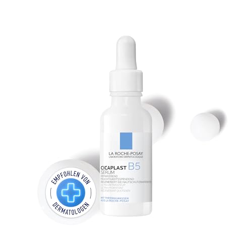 La Roche Posay Cicaplast B5 Serum, Schützend, reparierend und feuchtigkeitsspendend fürs Gesicht, Bei Hautrötungen und fahlem Teint, Mit Dexpanthenol, Glycerin und Hyaluronsäure, 30 ml