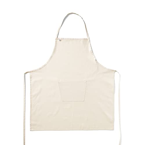 ROLL DRAP - Delantal con Bolsillo | 100% Algodón | 75 x 90 | Talla única | Color Natural Cover