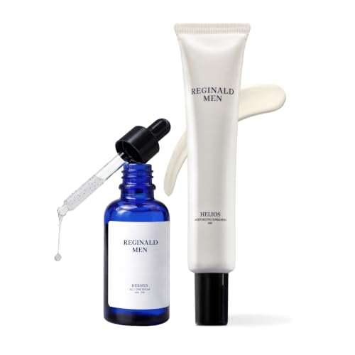Reginald Men De Tan Kit Combo | Moisturising Sunscreen SPF 50 PA++++ (50g) + Face & Beard Serum 30ml | Simplified & Multipurpose Skincare - Skin and Beard Health, Protects, Repairs, Heals & Brightens - Image 2