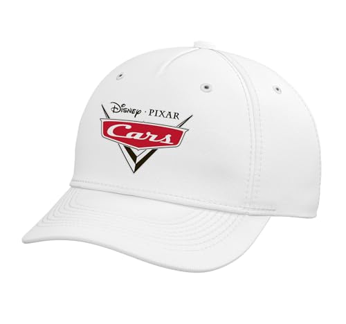 Disney Pixar Cars Movie Logo Adjustable Printed Baseball Hat White