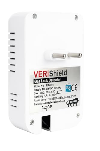 Image of VERishield LPG PNG CNG Gas Leak Detector|Residential Hotels Kitchens|Gas Leak| Gas Alarm System| Gas Safety Device|Kitchen Gas Leak Detector|Home Gas Alarm|Natural Gas Detector | Butane | Combustible