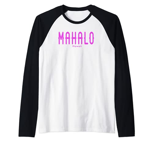 Mahalo Raglan Baseball Tee, Black