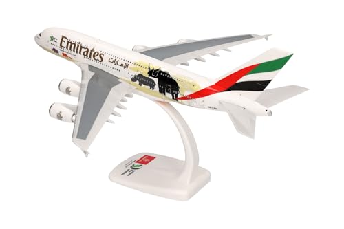 Miniatura 5 de Herpa Miniatura Del Avión Emirates Airbus A380 United For Wildlife No.2 - Snap-Fit, Escala 1 250, Modelo Prefabricado, Maqueta De Colleción, Modelismo, Avion Con Soporte, Figura Plástico