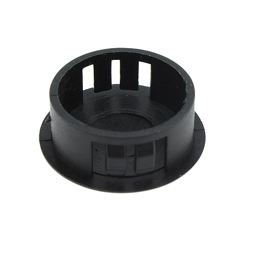Image of 40pcs 1 inch Flush Mount Black Plastic Body and Sheet Metal Hole Plug, Furniture Fencing Post Pipe Insert End Caps