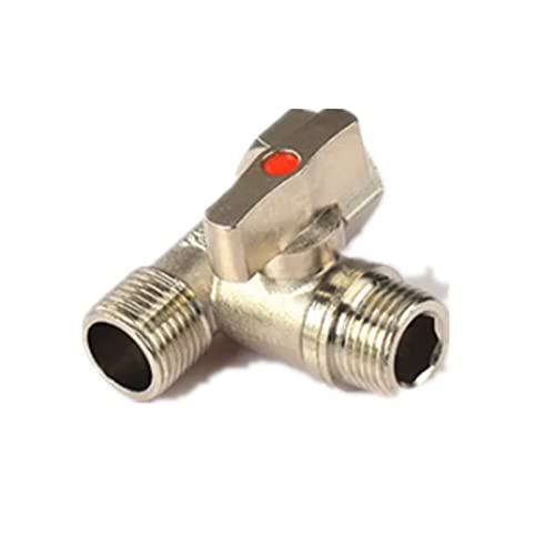 Raccordement 1/2 BSP mâle femelle type té en laiton avec joint ample et robinet de fermeture
