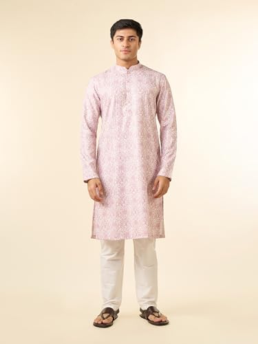 Image of DIWAS BY MANYAVAR Men's Cotton Blend Printed|Sequined Kurta (1pc)