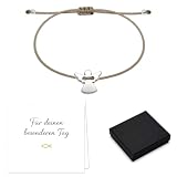 Mailfull Regalos de comunión para niñas, ángel de la guarda pulsera con tarjeta de regalo para bautizo, comienzo del colegio, confirmación, confirmación, confirmación, cumpleaños, 13 ~ 26 cm, Acero
