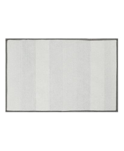 Image of GAVI Home Decor Bath Mat for Bathroom, Anti-Slip Bath mat & Door Mat for Bathroom, Bedroom, Kitchen (60 x 40 CM) (Black & Grey)