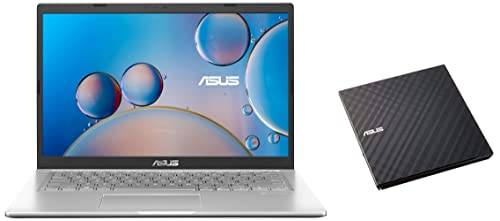 Image of ASUS VivoBook 14 (2021) 14.0-inch FHD, Intel Pentium Silver N5030, Thin and Light Laptop (4GB /256GB SSD /Office 2019 /Windows 10 /Integrated Graphics /Silver /1.6 Kg) External DVD Writer