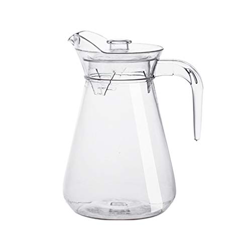 UPKOCH Jarra de cristal con tapa y boquilla para zumo casero, para bebidas heladas, vino, café, leche (1 L)