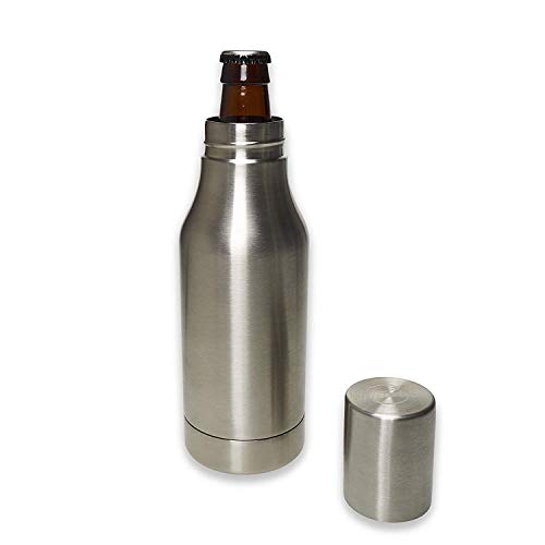 Stainless Steel Beer Bottle Holder - Chilled & Frosty Beer - Fits Most
