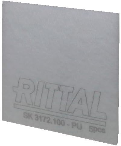 Rittal 3172100, Fleece Filter Mat, Replacement mat for fan-and-filter units. G3, ISO Coarse 50%, Gray, 5/PK