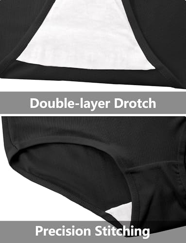 Panegy Teen Girls Mesh Briefs Mid Waist Soft Underwear Breathable Solid Knickers 5 Pack 8-14 Years3