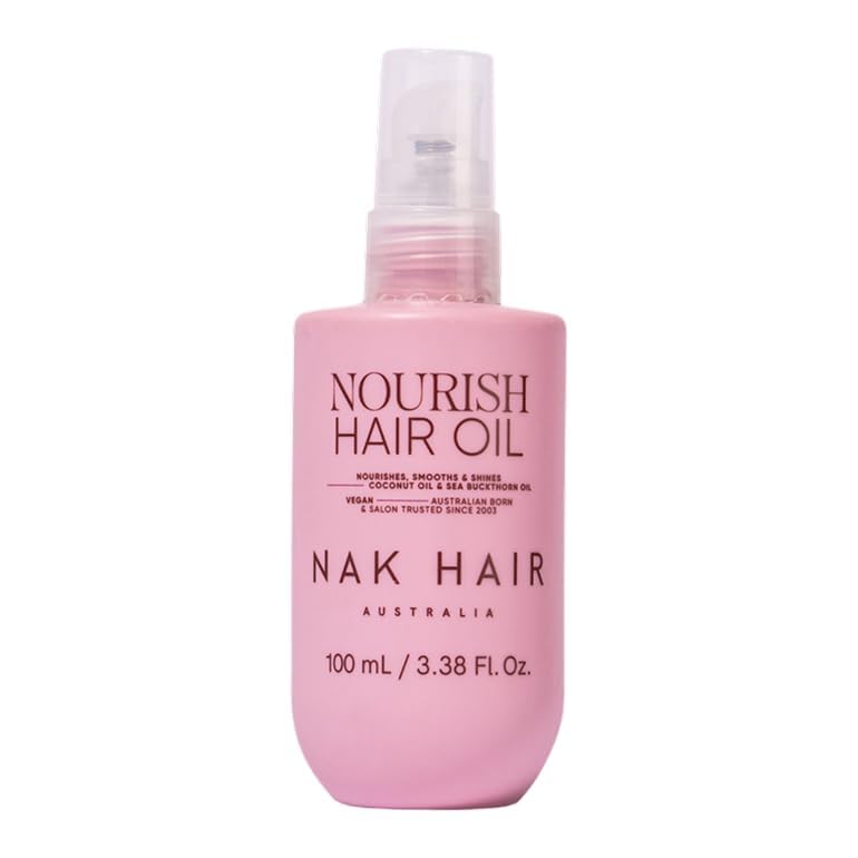 NAK Signature Nourish Hair Oil, Smoothing Treatment for Dry Hair, 3.4 fl oz