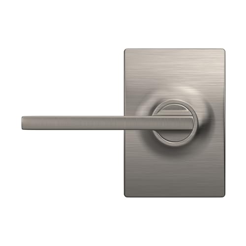 Image of SCHLAGE Latitude Hall /Closet Passage Door Handle, Reversible, Satin Nickel | Hall or closet lever door handle with no lock, Easy to install, Certified durability, Universal fit